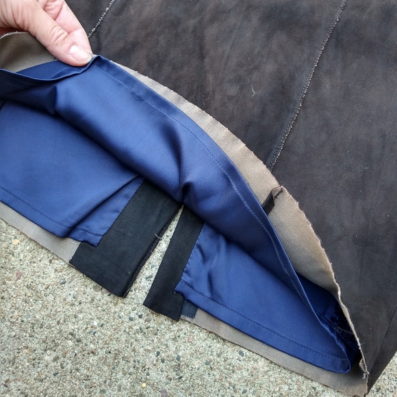 ELIE TAHARI chocolate brown suede pencil skirt XS - Picture 6 of 8